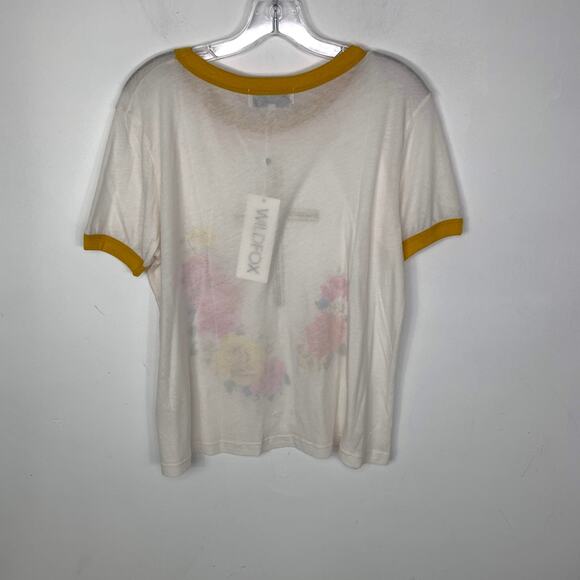 Wildfox M Confessional Johnny Ringer Tee Shirt Floral Roses Graphic Destroyed - Picture 3 of 11